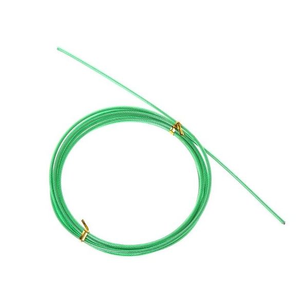 Crossfit Interchangeable Steel Wire Cable Speed ​​Jump Rope Skipping Spare Rope 3m, 3.Green, 3.green