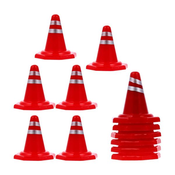 NUOBESTY Traffic Cones Plastic Road Cone Simulation Roadblock Signs Construction Cones Safety Road Parking Cones for Traffic Road, 12Pcs