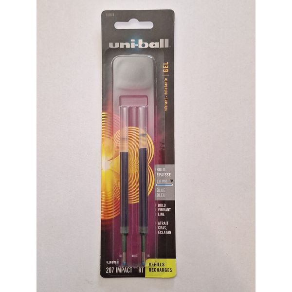 Uni-ball 207 Impact RT Gel Ink Refills 1.0MM Blue Bold