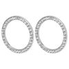 X AUTOHAUX 2pcs Car Engine Start Stop Decoration Ring Rhinestone Silver Tone
