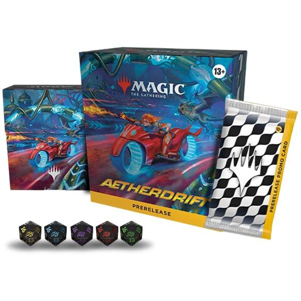 MAGIC THE GATHERING: Aetherdrift: PRERELEASE KIT - 6 Play Packs, Dice, Promos