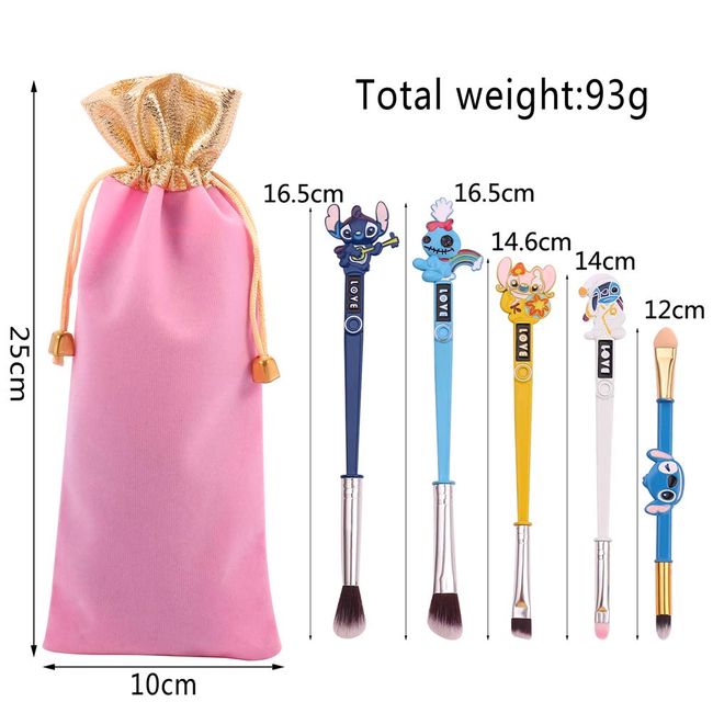 Anime Stitch Makeup Brush Set Creative Cute Interstellar Baby Theme Fairy Makeup  Brushes For Women Teen Girls