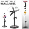 5 Core Mic Stand 3 in 1 Adjustable Desktop Table Microphone Stands w Phone Clamp