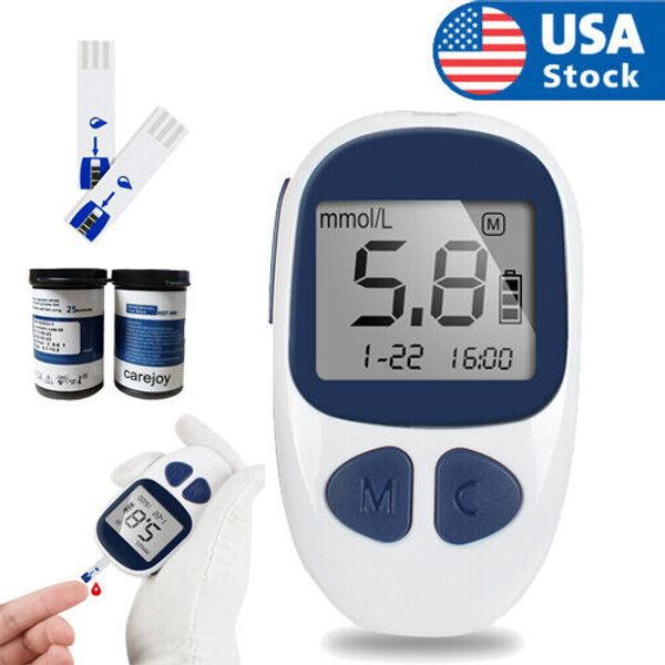 Carejoy Blood Glucose Kit Glucometer Sugar Meter Monitor Diabetes + Test strips