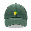Lemon Baseball Cap Vintage Washed Unisex Dad Hat Adjustable Bottle Green