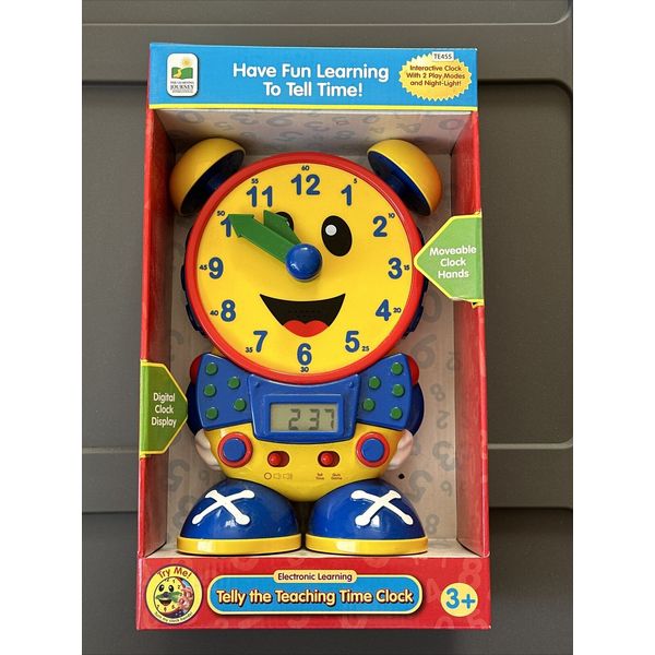 The Learning Journey Telly Teaching Time Clock W/ Night Light Educational Toy