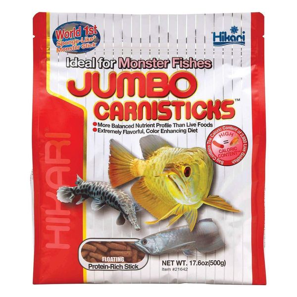 Hikari Tropical Jumbo Carnisticks Fish Food, 17.6 oz (500g)