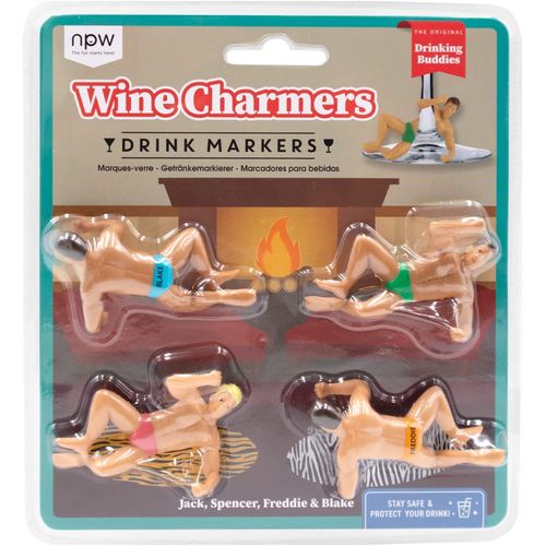 NPW Glass Drinks Marker, Plastic, No Gemstone