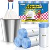 T.FORING 8 Gallon Trash Bags Drawstring 1.2 Mil - 100 Count White Medium Garb...