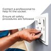 STATUS Plug Socket UK | Double Socket with Double USB Plug | White Plastic | 13A Double Switched Wall Socket | S2G13A2USBSWS4
