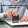 Self Inking Rubber Stamp, Refillable Red Ink Preinstalled - 1.4" x 0.51" X (35 x 8mm) (Received)