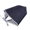 CottonNINA BBH Triangular Width Babushka String Type Short, For Children and Adults, Navy denim x navy gingham