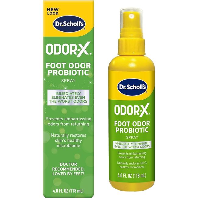 Dr. Scholl's ODOR-X FOOT ODOR PROBIOTIC SPRAY, 4 oz - Restores Skin's Microbiome