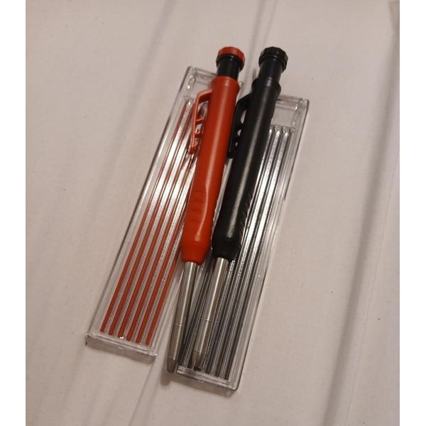 2 Pack Carpenter Construction Pencils Mechanical Pencils with 12 Refills new