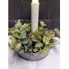 Succulent Leaf-Greenery Candle Ring-Artificial Plastic-1.5" inner-Ring 7" Wide