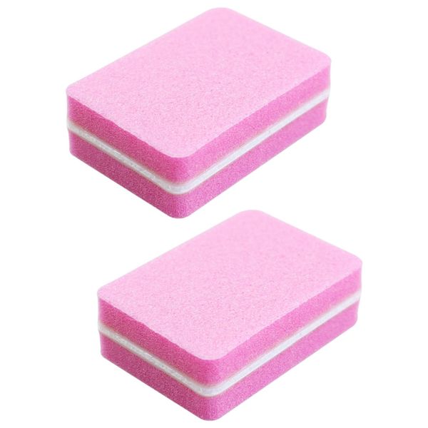 Mini Nail Buffer Blocks 100/180 Grit, Portable Double Side Square Sponge Nail File for Nail Arts