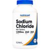 Nutricost Sodium Chloride 1000mg, 240 Tablets - Salt Tablets, Non-GMO, Gluten Free