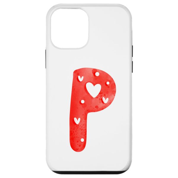 iPhone 12 mini P V Day Initial Letters Numbers Letter Number Valentines Fun Case
