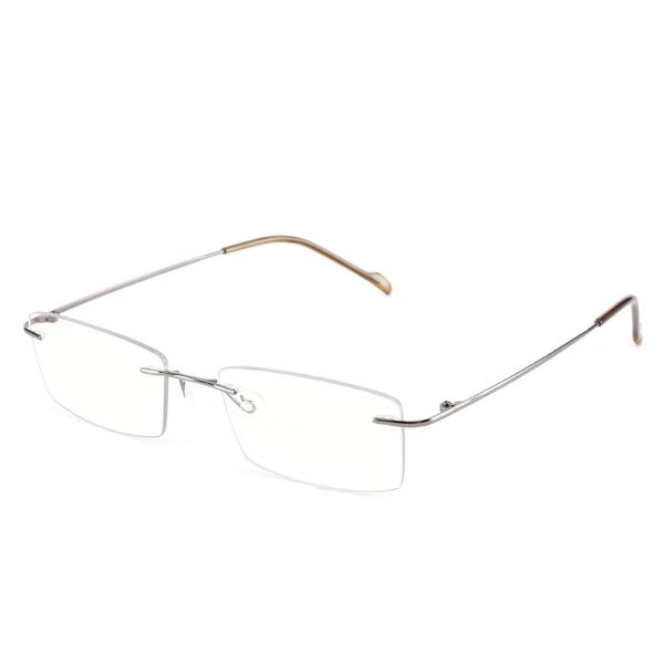 Cyxus 100% Titan Blaulichtfilter Brille Ohne Stärke, Blockieren Blaue Licht von PC, TV und Handy, Anti UV400, Computerbrille (Silber 8602)