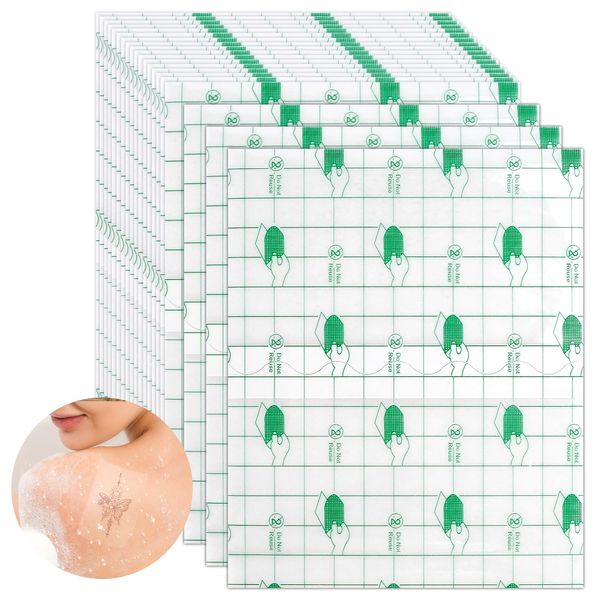 20PCS 12x10CM Wasserdicht Transparent Bandage, Wasserdichtes Pflaster Duschpflaster, Pu Folienverband Blatt Wasserdicht Bandage, Klebeband Wasserfest Duschen, Schwimmen, Baden Wundauflage