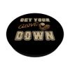 Get Your Glove Down Funny Baseball Dad Coach Training Saying PopSockets with Interchangeable PopGrip