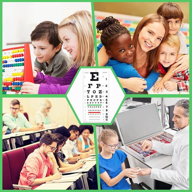 Snellen Eye Chart Eye Charts for Eye Exams 20 Feet 22 11 Inches