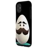 iPhone 11 Funny egg face with mustache beard costume Case