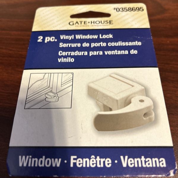 Gatehouse 2pc Vinyl Window Lock 0358695