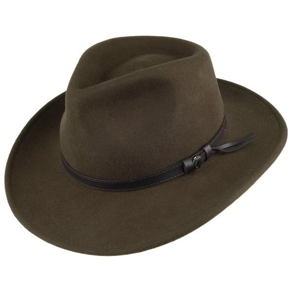 Jaxon & James Crushable Outback Hat - Olive XX-Large