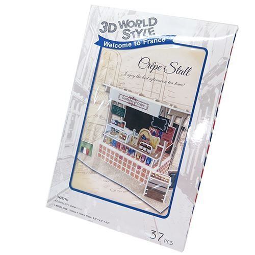 3D Craft Model FRANCE - Marche Crepe Shop W3177h