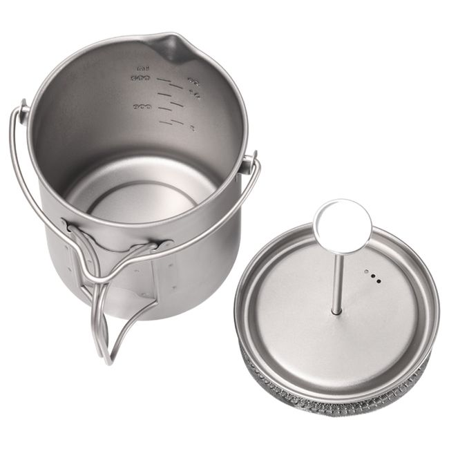 Camping Titanium French Press Mug 750ml