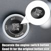 X AUTOHAUX Car Engine Start Stop Push Start Button Cover Trim Sticker Kit Black