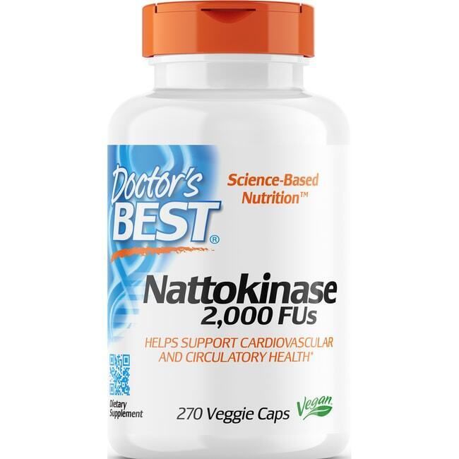 Doctor's Best Nattokinase 2,000 Fu 270 Veg Caps