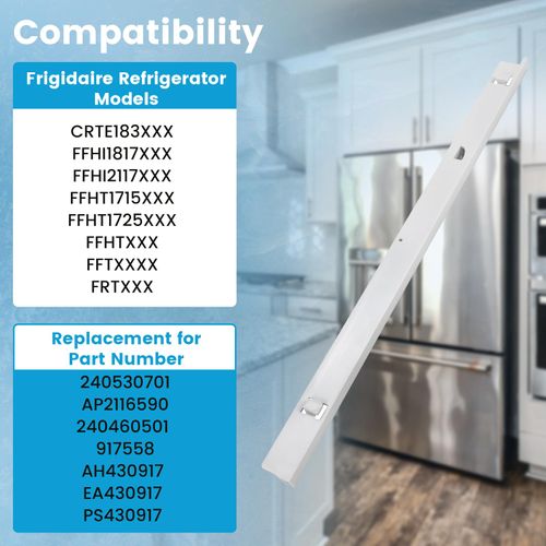 HECASA 240530701 Pan Hanger (Right) Refrigerator Slide Rail Compatible with Frigidaire Refrigerator Replacement for AP2116590 240460501 917558 AH430917 Plastic