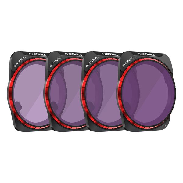 Freewell ND8/PL ND16/PL ND32/PL ND64/PL Light Filter, Polarized Variable PL Filter, Shutter Speed Adjustment, Water Surface Visualization for DJI Air 3