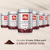 illy Ground Coffee Espresso - 100% Arabica Coffee Ground – Intenso Dark Roast – Warm Notes of Cocoa & Dried Fruit - Rich Aromatic Profile - Precise Roast - No Preservatives – 8.8 Ounce, 6 Pack