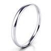 Sz 6.5 Solid 10K White Gold 2MM Round Dome Wedding Band Ring