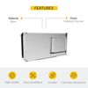 Crown Series Wall Mount Hinge With Offset Back Plate Polished Chrome