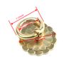 Bitray 6PCS Antique Ring Pulls Gold Tone Small Cabinet Pulls Flower Shape Closet Cupboard Door Handles
