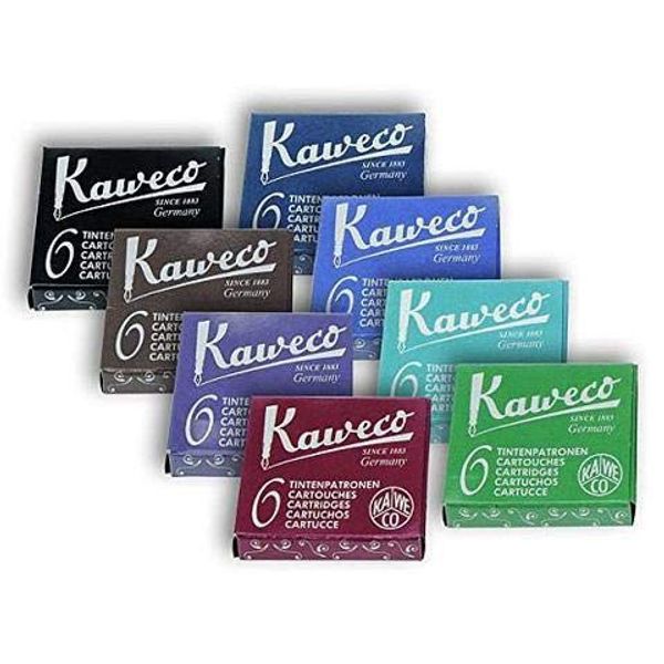 Kaweco Fountain Pen Ink Cartridges short, 8 colors, 8 x 6 pieces