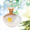 Relaxing Mouse Christmas Tree Decoration - Bubble Bath Cute Holiday Ornament