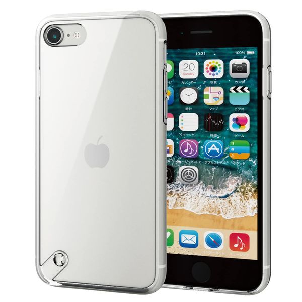 Elecom PM-A22SHVCKCR Case for iPhone SE (2nd / 3rd Generation) / 8 / 7 Shockproof Clear