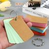 Word Book 300 Cards Good Toughness Solid Thickness Flat Surface Multi-Purpose Compact Convenient Ring Buckle Blank Cards (Color)