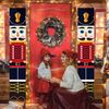 Esteopt Nutcracker Christmas Decorations - Outdoor Wall Decor & Gifts - Nutcracker Soldier Model Hanging Banners