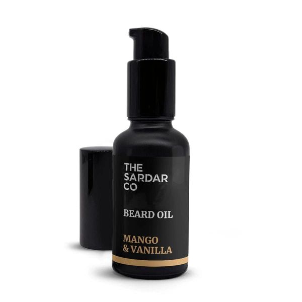 Mango & Vanilla Beard Oil - Hydrate and Condition Your Beard - Organic Argan & Jojoba Oil Perfect For Beard Growth
