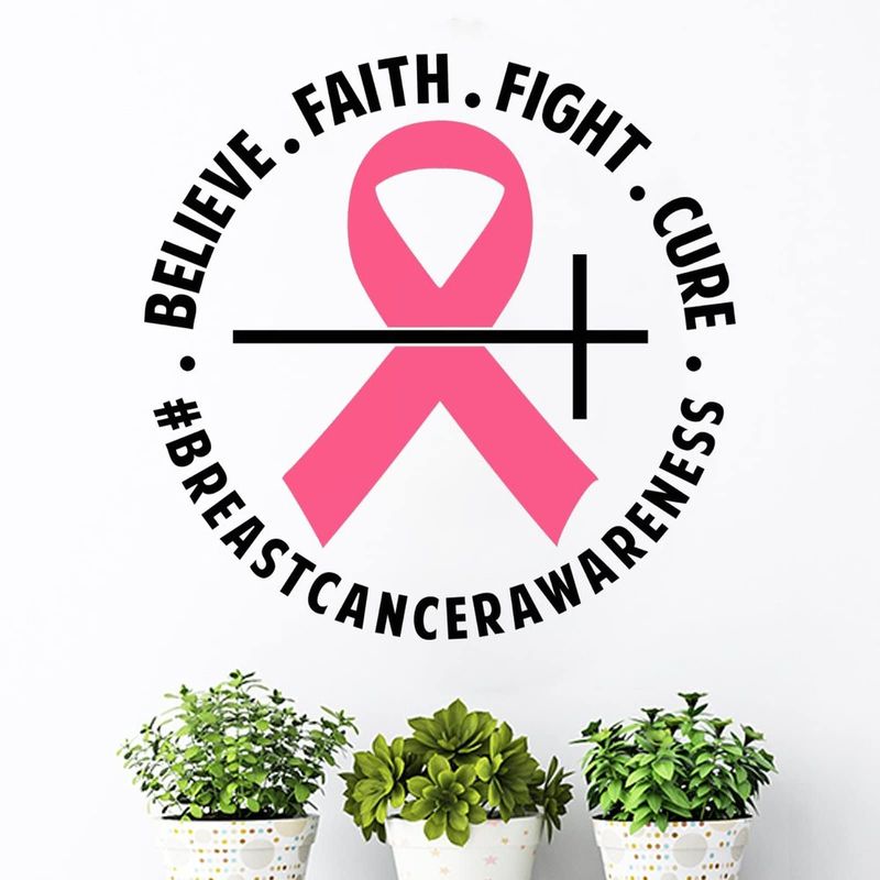 Breast Cancer Awareness Wall Decal Vinyl Cancer Awareness Decals for ...
