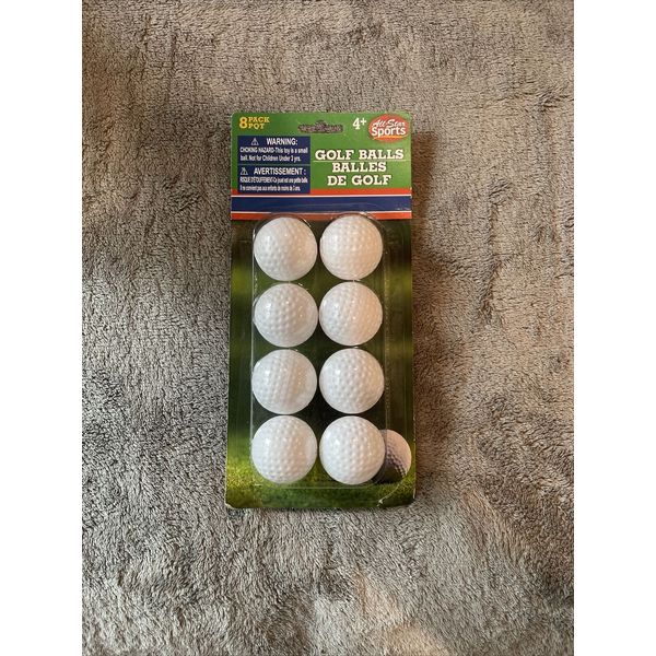 All-Star Sports Plastic Golf Balls Toy 8 Pack New & Sealed