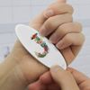 Letter J Floral Monogram Initial Double-Sided Oval Nail File Emery Board Set 4 Pack