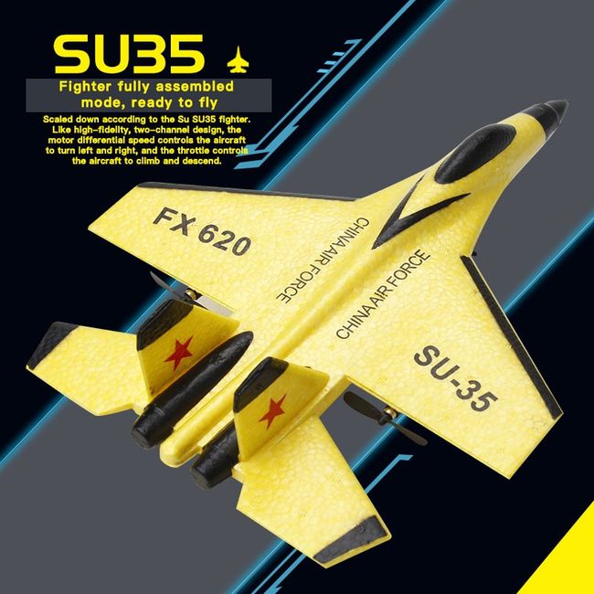 SU-57 Remote Control Airplane 2.4G Toys Foam Toy Plane 