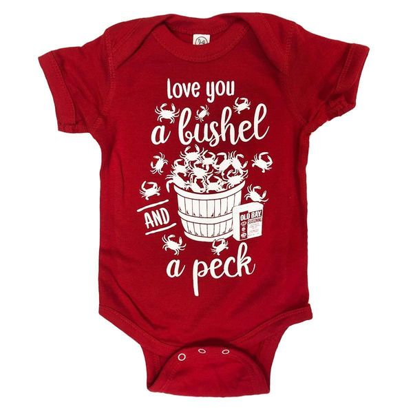 Love You A Bushel & A Peck (Red) / Baby Onesie - 24 Months / Red